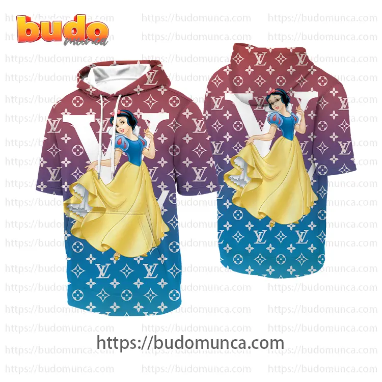 Louisvuitton and snow white disney hooded short sleeve t-shirt gift uninque for kid man women
